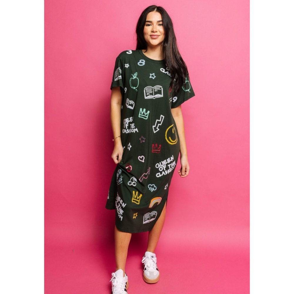 Queen of Sparkles Queen of the Classroom Midi Dress